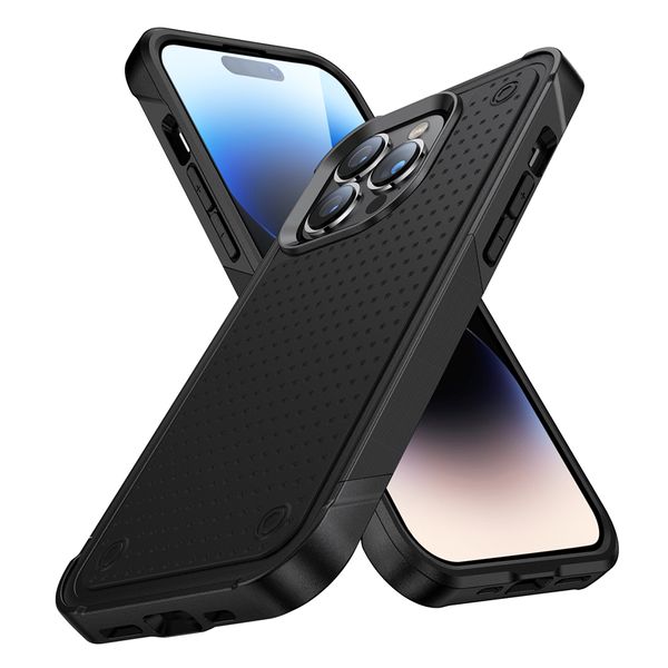 Robuste Rüstungs-Handyhüllen für iPhone 14 Plus 13 Pro Max 12 11 XR Samsung S23 Ultra S22 A14 A54 A03S MOTO G Power 5G Google Pixel 7 Heavy Duty stoßfeste Schutzhülle