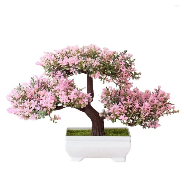 Dekorative Blumen Künstliche Pflanzen Bonsai Kleine Kiefer Topf Gefälschte Topf Desktop Ornamente Für Home Dekoration El Garten Dekor