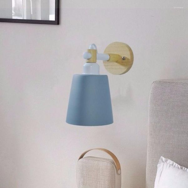 Wandlampe Nordische Macaron Einfacher kreativer Hintergrund im Wohnzimmer Hintergrund Kinderschreibtisch Leserbett Bett