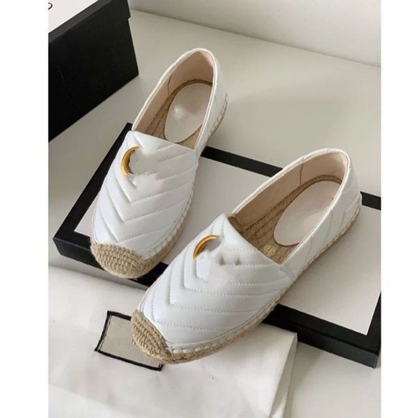 Nuovo stile estate moda lettera pescatore scarpe in pelle di pizzo scarpe da donna corda di canapa paglia intrecciata puntale scarpe casual MKJKKyy00001