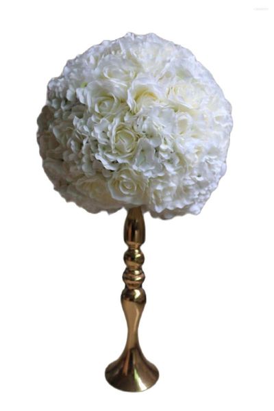 Fiori decorativi 38 cm 2 pz/lotto Matrimonio Artificiale Ortensia Rosa Strada Piombo 2/3 Tavola Rotonda Centrotavola Fiore Palla Palcoscenico TONGFENG