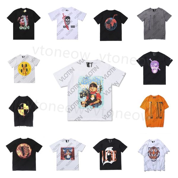 2023 Mens Designer Camiseta Amigos Carta Imprimir Tees Big V Homens Mulheres Manga Curta Hip Hop Estilo Preto Branco Laranja Camisetas Camisa Branca Tamanho S-XL
