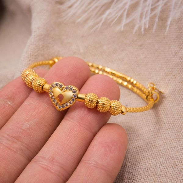 Bangle Anyoyoyo 1pcs meninos Bangles Bangles Gold Color Jeia