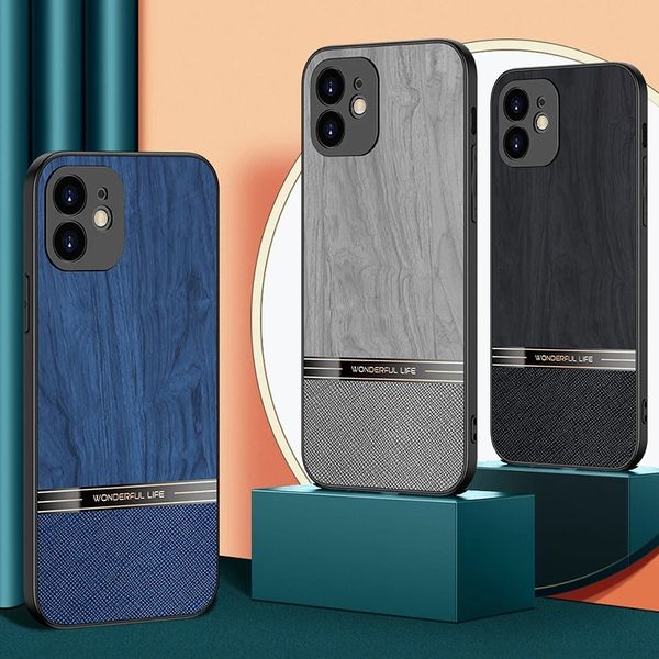 Luxus Holz Muster Hülle für iPhone 15 11 12 13 14 Pro Mini XR XS Max 8 7 Plus SE 3 SE3 Anti Schock stoßfeste Hülle Abdeckung