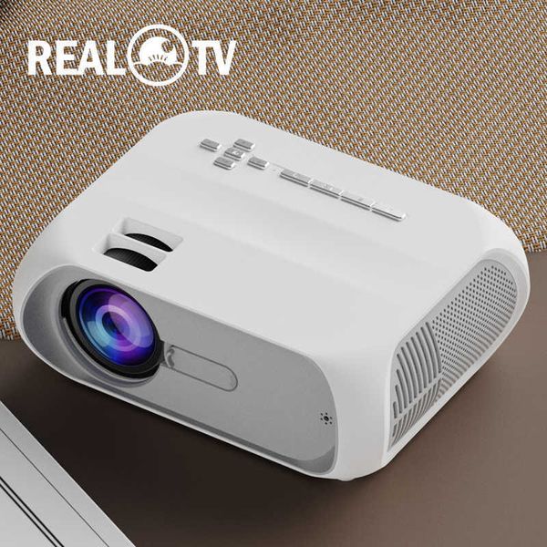 Projetores Real TV S5 LED Projector Full HD 1080p 4500 USB HDMicompatible Portable Beamer com presente R230306