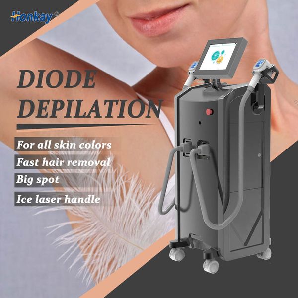 Schnelle Haarentfernung Diodo-Laser-Epilierer 1200 W Android-Bildschirm Saphir 755 808 1064 nm Permanente schnelle Hautverjüngung für Frauen und Männer Für alle Hautfarben Verwendung im Salon