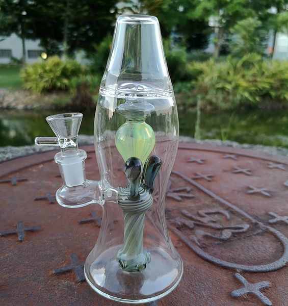 XL LX3 Lampada lava Bong in vetro Giunto femmina da 14 mm Tubi per acqua da 7 pollici Spessore 5 mm Narghilè per tubi da fumo per olio denso Rigs per olio Dab Disponibile