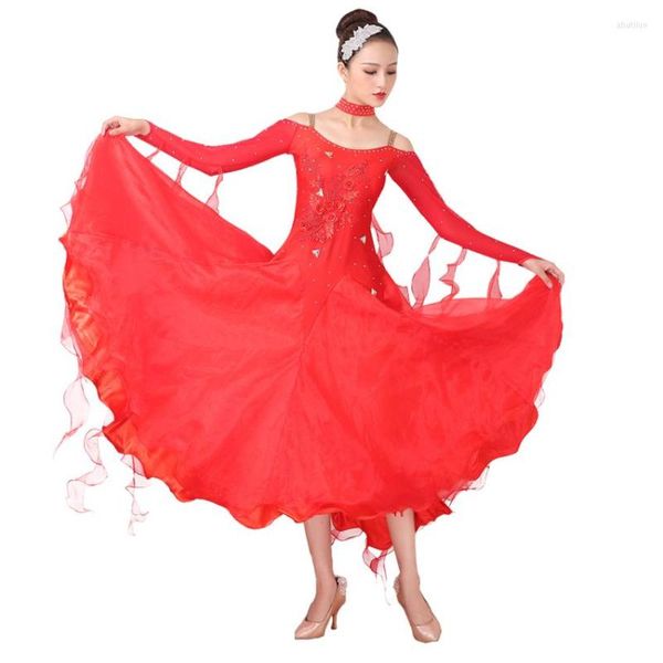 Stage Wear Pink Ballroom Dance Dresses Waltz Dress Social Lyrical Costume Ball Swing For Dancing