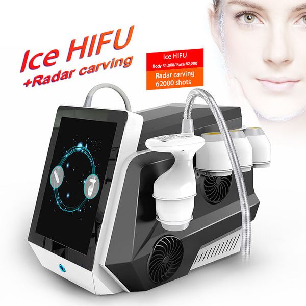 Equipamento de beleza multifuncional Gelo anti-rugas HIFU 62000 Tiro anti rugas Face elevador de face Skin Recuperando o corpo de levantamento de corpo de slimming