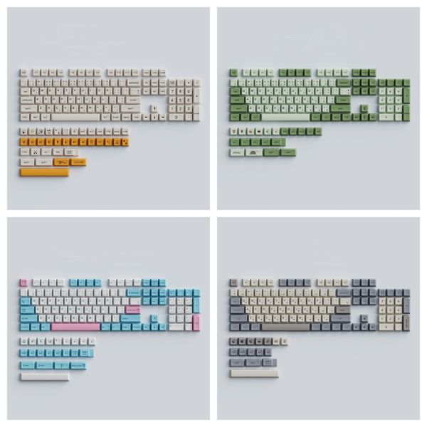 XDA Japanisches PBT-Tastenkappen-Set, Profil, personalisierte DYE-Sublimations-Tastenkappen 60 61 für Cherry MX Switch Gaming mechanische Tastatur