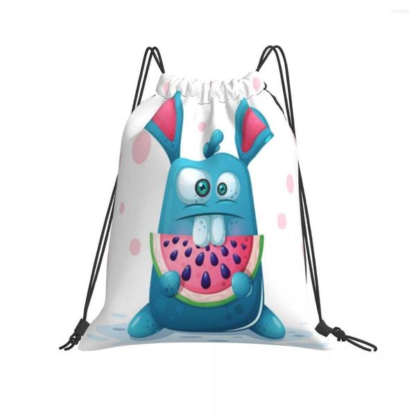 Sacolas de compras Bolsa de tração com melancia backpack de ginástica de ginástica Backpack Camping Camping Swimming Sports