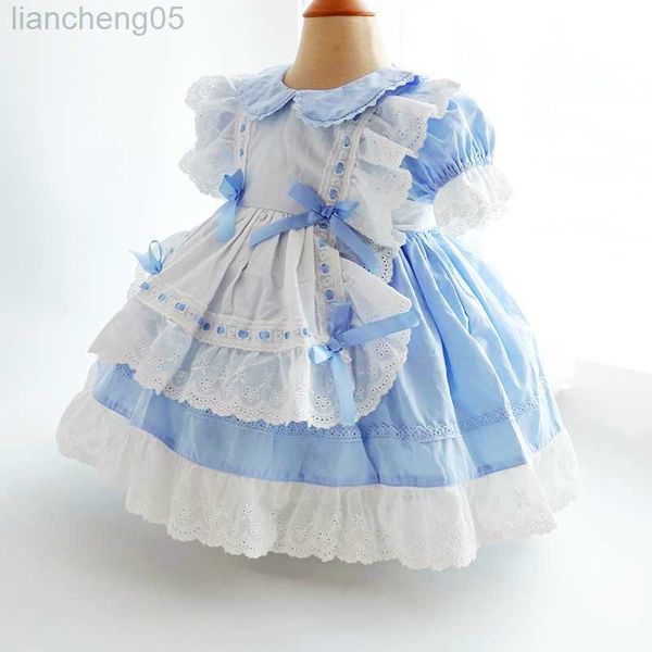 Mädchen Kleider Boutique Tutu Säuglingskleider Mädchen Kleinkind Spanisch Floral Vintage Stil Baby Vestido für Party Kinder Pricess Kleidung W0314