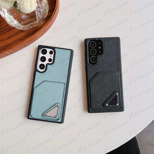 Custodia per cellulare Top Designer per Samsung S23 S22 S21 S20 Ultra Galaxy Note 20 10 Case classiche della scheda in pelle IPhone 13 13PRO 14 14PRO 12 12Pro 11 Pro Max X XS Cover