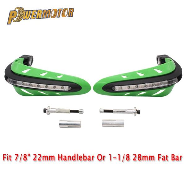 All Terrain Wheels Peças Motocicleta Universal Led Guards Hands Protector para guardas de mão de bicicleta de bicicleta de terra dupla Scooter ATV ATV