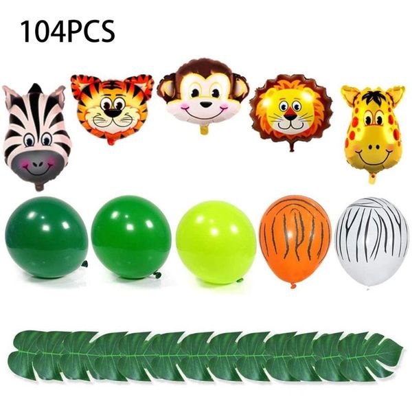 Fiori decorativi ghirlande palloncini animali kit ghirlanda kungle safari a tema rifornimenti previdenza per ragazzi decorazioni per la doccia per ragazzi