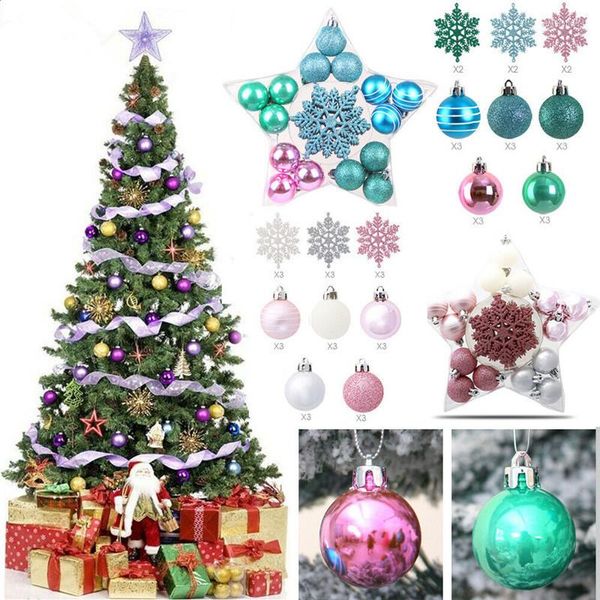 Рождественские украшения украшения дерева декорирование безделушки шарики снежинки Рождество
