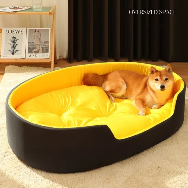 Canelas Canetas Cama de cães de estimação Casca quente para cães pequenos de cães grandes de cães de dormir cestas à prova d'água Cats House Kennel tape