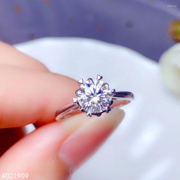 Кластерные кольца kjjeaxcmmy бутик -ювелирные изделия 18K золотые инкрустации Diamond 1 Mosang 1