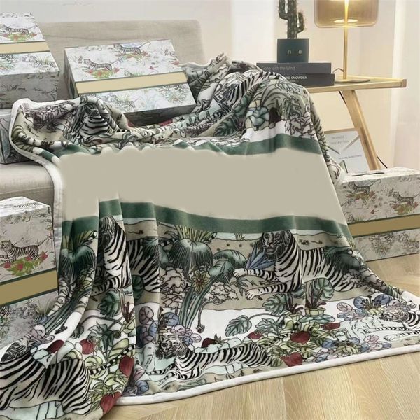 Pisolino coperta di design lettere coperta in pile grazia lilla lettino da viaggio singolo digitale verde picnic caldo h coperta plaid casa a righe lettera pelliccia sintetica JF017 F23