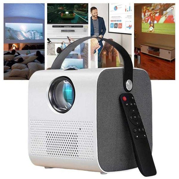 Projektoren 2023 LED Mini Projector 1080 Full HD tragbarer Medienvögel für TV -Box PC -Laptop USB Flash Drive 60W 5000LM Filmprojektor R230306