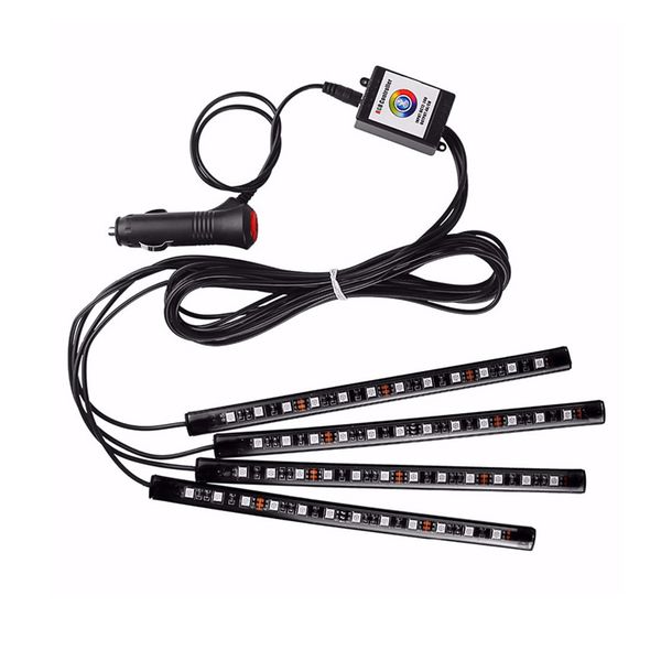 RGB LED Auto Neon Licht Streifen Chassis Atmosphäre Lampe Kits Auto Innenbeleuchtung Streifen Boden Dekor Atmosphäre Streifen Lampen Teile Zubehör usastar