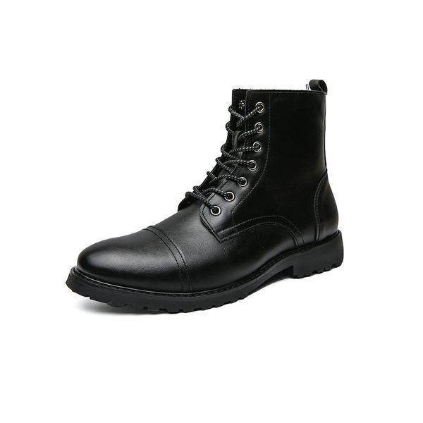 Botas curtas Pontos de vestido de melhor vestido de top Men Fashion Casual Chelsea Boots Masculino Botas de couro original Botas de tornozelo de alta qualidade