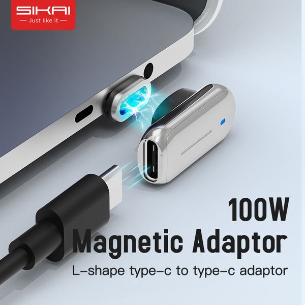 Магнитный адаптер типа C 100W PD USB-C 24PINS FAST Зарядка для iPad MacBook Pro Switch/Lenovo/Dell Notebbook Зарядка