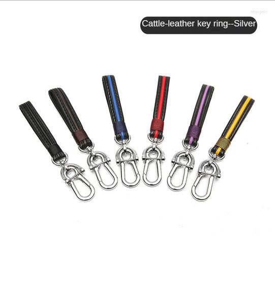 Chaves de chaves de chave de cabine de gado anel de couro corda de corda de corda de corda casal