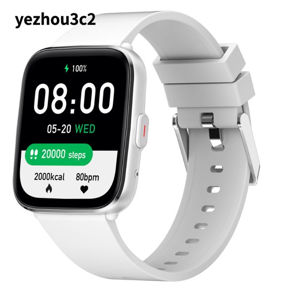 Yezhou2 Sport Use relógio inteligente com carregamento sem fio 44mm Bluetooth Men Women Fitness Bracelet Freqüência cardíaca/rastreador de pulso