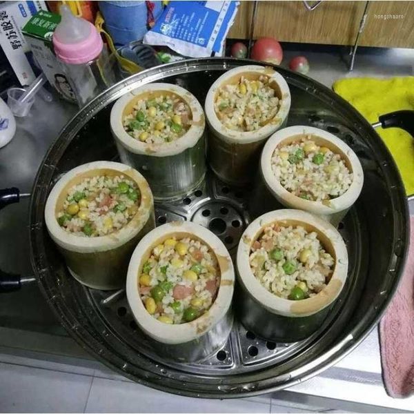 Учебные посуды наборы бамбука рисовая паровая трубка для водяной чашки чаша свежего посуды шесть