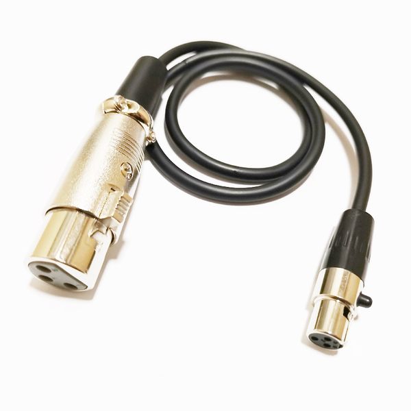 Câbles audio, câble de connecteur d'extension de microphone audio femelle XLR 3 broches vers mini-XLR 3 broches environ 0,5 m / 1 pièces