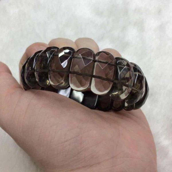 Strand Natural Smoky Quartz/ Crystal Stone Bels Brangelet Bangle for Woman Gift Wholesale!