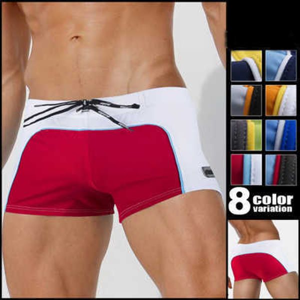 Swimwear maschile Nuovo tasca da tasca da bagno Shorts Sunci di costumi sexy maschile maschile maschile Trunks uomini slips bareggi di nuoto sportivo l230314