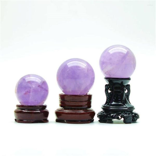 Dekorative Figuren, natürliche Quarzkristalle, heilende violette Farbe, Amethyst-Stein, Kristallkugel, Kugel