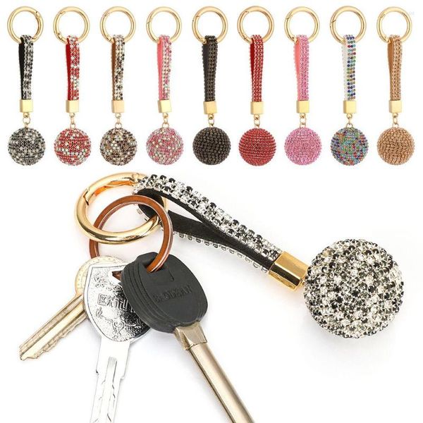 Tornari Donne Fashion Women Rhinestone Crapping Crystal Ball Crystal Claychain Charming Case Key Ring Accessori