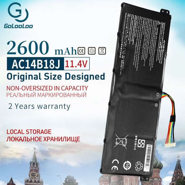 Аккумулятор для ноутбука AC14B18J для ACER ASPIRE E3-111 E3-112 E3-112M ES1-531 B116 MS2394 B115-MP AC14B13J N15Q3 N15W4 2600 MAH MAH