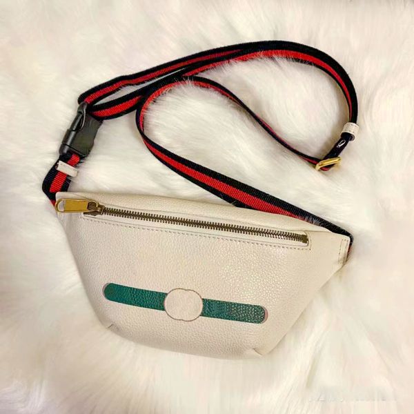 Echtes Leder Ophidia Doppelg Metall Buchstaben Brust Retro Crossbody Bum Designer Gürtelbeutel