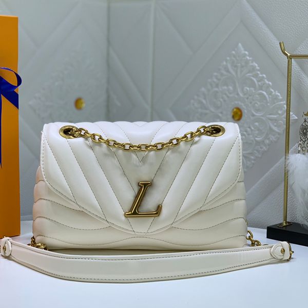 Luxus-Designer-Handtasche für Damen, goldene Schnalle, Goldkette, eine Schulter, schräge Spanntasche, hochwertige gesteppte Stickerei, Ling-Kettentasche, Messenger-Tasche, kleine quadratische Tasche