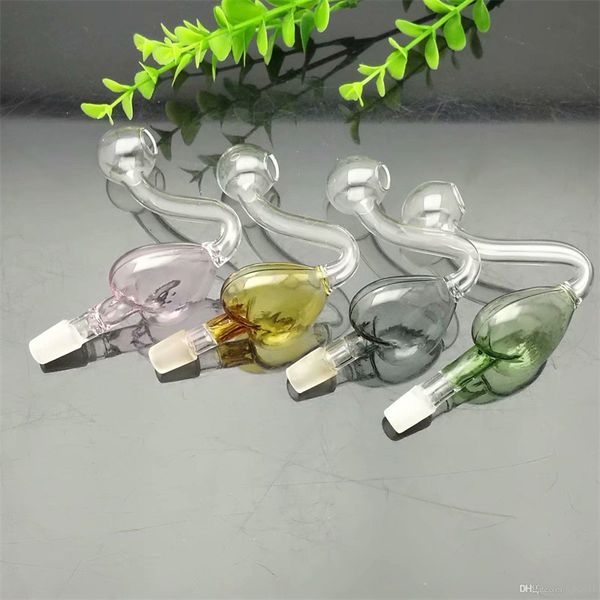 Tubos de fumo 10mm aumentado de colorido pêssego caldeira bongs de vidro de vidro fumando água de cano