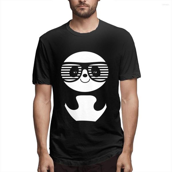 Magliette da uomo Nerd Panda con baffi e occhiali T-shirt a maniche corte T-shirt estive T-shirt alla moda