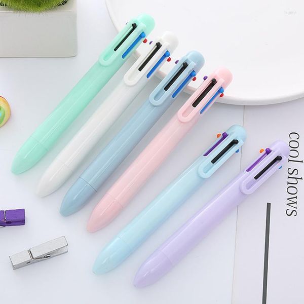 Macarone 6Colors Ins Style Penna a sfera Kawaii Roller Forniture per ufficio scuola Articoli di cancelleria regalo Papelaria Escolar