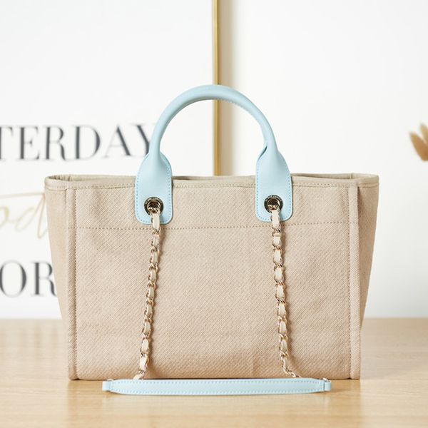 Borsa TOTE alla moda di design di qualità 1:1 Borsa da spiaggia lussuosa da 39 cm in vera pelle con scatola MC176