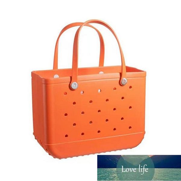 Moda Candy Silicone Beach Lavagem de grande capacidade Bolsas de cesto portátil Compra Mulher Eva à prova d'água Bogg bolsa ECO ECO