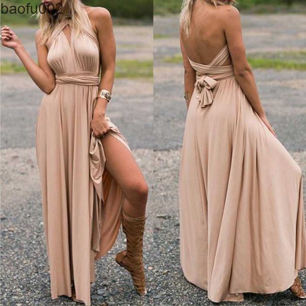 Casual Kleider Damen Sexy Frauen Maxi Club Kleid Bandage Lange Party Multiway Swing Kleid Cabrio Infinity Robe Brautjungfern Boho Frauen Kleid W0315