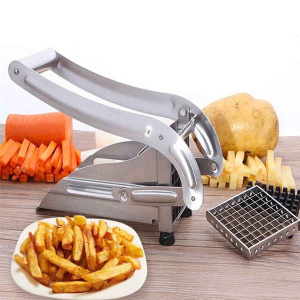 24pcs/lote em aço inoxidável casas francas cortadoras de batatas fritas batatas falhas de corte de metralhadoras cortador de máquina de cortador de máquinas com 2 lâminas