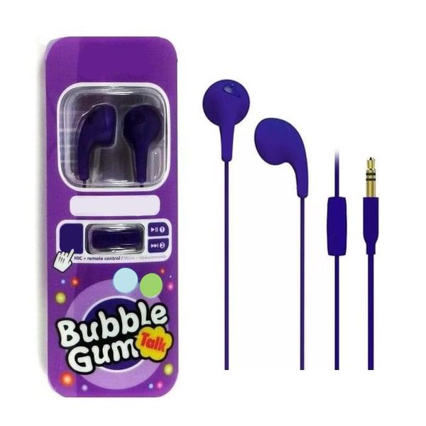 DHL gratis! iLU Bubble Gum Talk Generation 2 3° auricolare Vivavoce cablato colorato Auricolari da 3,5 mm Sport Cuffie stereo in ear con microfono Telecomando Per telefono Android