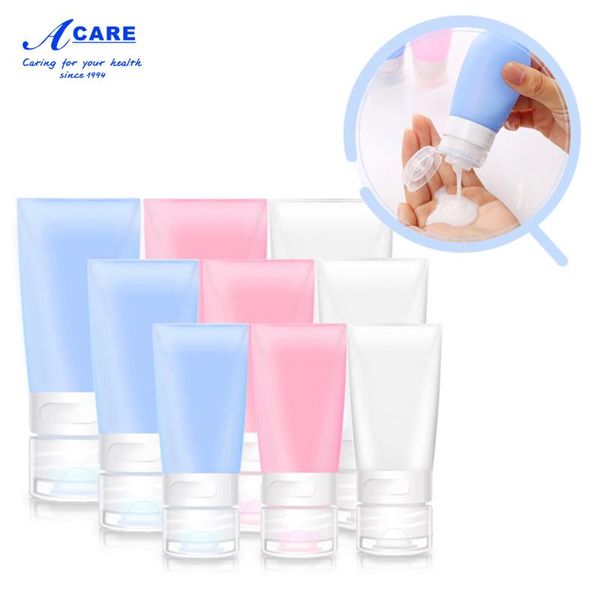 Garrafas de armazenamento frascos de silicone configurável conjunto portátil pacote de xampu portátil Cosmético de loção em gel