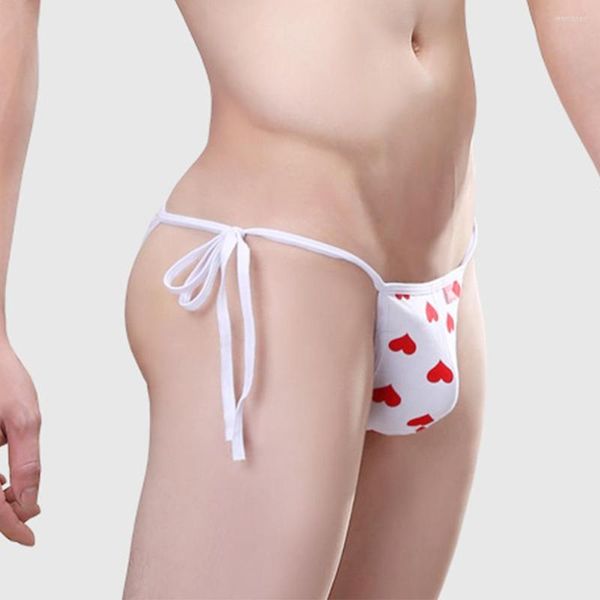 Mutande Sexy Mens Sumo Bandage Perizoma Tether Bulge Pouch Slip in cotone Ultra Thin U Convex Vita bassa Bikini Underwear Elastic Man Mutandine