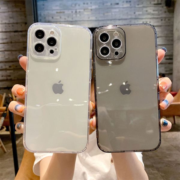 İPhone14 Telefon Kılıfı için Apple 13 Vaka 12mini Şeffaf 11Promax Minimalist Yumuşak Kabuk XR XM Hava Yastığı Şok geçirmez Aşınma Kanıtı ve Düşme Kanıtı için Uygun