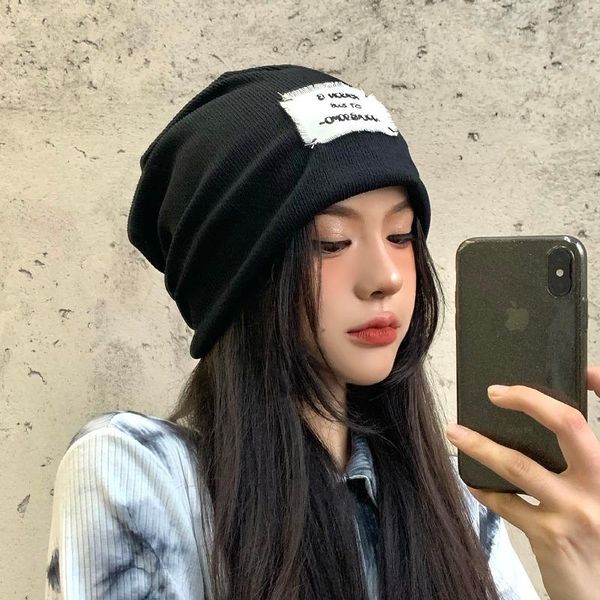 Beanies Beanie/Kafatası Kapakları Kadın Giyim Aksesuarları İçin Kayak Maskesi Örme Beanie Lüks Şapkalar 2023 Hip Hop Gorro De Punto